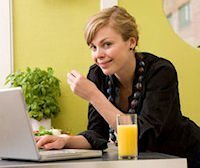 image - woman at computer